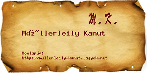 Müllerleily Kanut névjegykártya